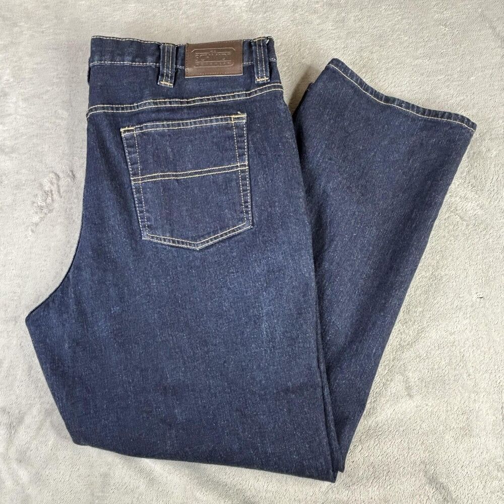 C.E.‎ Schmidt Workwear Jeans Mens 42x30 Dark Blue Relaxed Fit Comfort Flex Denim